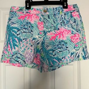 EUC Lilly Pulitzer Callahan knit shorts “Sink or Swim”